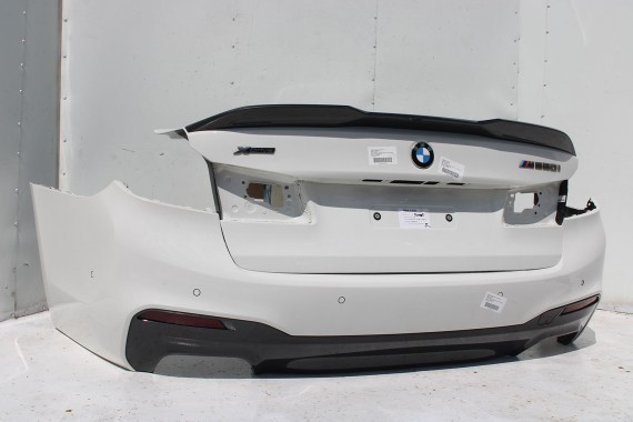 BMW M5 5 G30 TYŁ ZDERZAK + KLAPA BAGAŻNIKA LAMPY tylna 300 Alpinweiss Biały M pakiet Carbon 41007440695 51128067763 51192457441