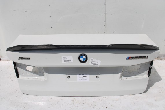 BMW M5 5 G30 TYŁ ZDERZAK + KLAPA BAGAŻNIKA LAMPY tylna 300 Alpinweiss Biały M pakiet Carbon 41007440695 51128067763 51192457441