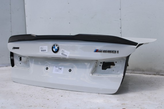 BMW M5 5 G30 TYŁ ZDERZAK + KLAPA BAGAŻNIKA LAMPY tylna 300 Alpinweiss Biały M pakiet Carbon 41007440695 51128067763 51192457441