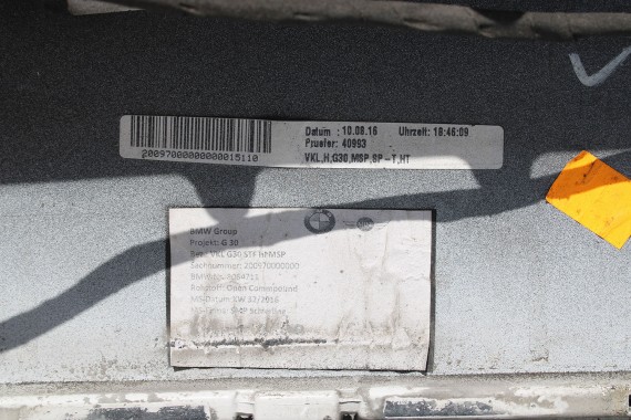 BMW M5 5 G30 TYŁ ZDERZAK + KLAPA BAGAŻNIKA LAMPY tylna 300 Alpinweiss Biały M pakiet Carbon 41007440695 51128067763 51192457441