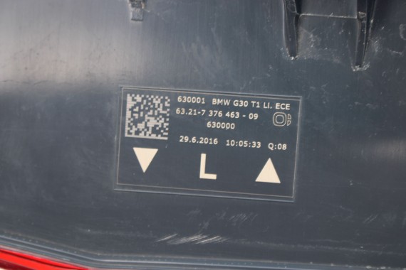 BMW M5 5 G30 TYŁ ZDERZAK + KLAPA BAGAŻNIKA LAMPY tylna 300 Alpinweiss Biały M pakiet Carbon 41007440695 51128067763 51192457441