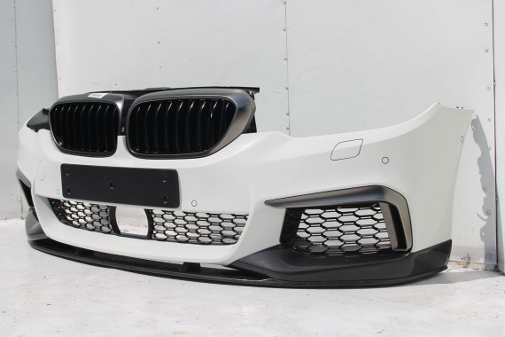 BMW M5 5 G30 F90 PRZÓD maska błotniki zderzak przedni błotnik lampa FULL LED 300 Alpinweiss Biały Carbon PERFORMANCE 51192414139