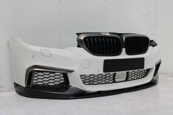 BMW M5 5 G30 F90 PRZÓD maska błotniki zderzak przedni błotnik lampa FULL LED 300 Alpinweiss Biały Carbon PERFORMANCE 51192414139