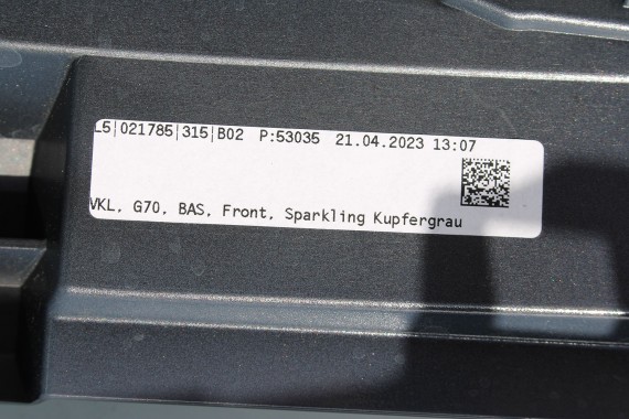 BMW 7 G70 ZDERZAK PRZEDNI PRZÓD C55 Sparkling Kupfergrau Metallic 51 11 5A45BF7  	51 13 5A0B553