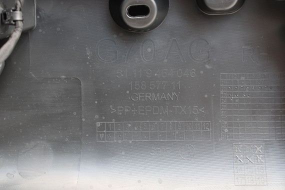 BMW 7 G70 ZDERZAK PRZEDNI PRZÓD C55 Sparkling Kupfergrau Metallic 51 11 5A45BF7  	51 13 5A0B553