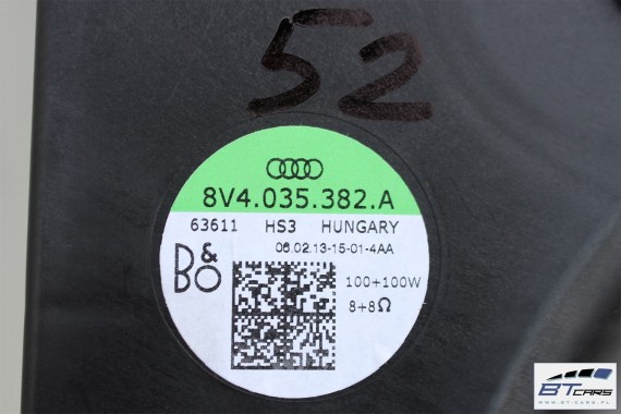 AUDI A3 SPORTBACK GŁOŚNIKI WZMACNIACZ NAGŁOŚNIENIE BANG & OLUFSEN 8V0035465 B 8V4035382A 8V4035411A 8V0035399B 8V0035415B 8V