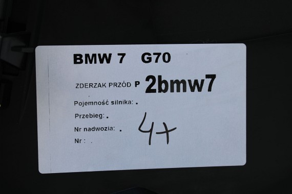 BMW 7 G70 ZDERZAK PRZEDNI PRZÓD 475 Black-sapphire metallic 	Czarny  5111 9464046 15857711 5111 9883454 9464046