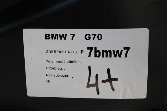 BMW 7 i7 G70 ZDERZAK PRZEDNI PRZÓD C4A OXIDGRAU Metallic 6620 5A24403 66205A24403 5111 9464046 9464046 51119883454 51119883164