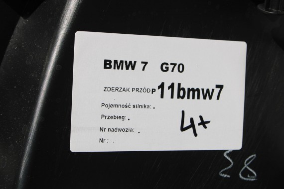 BMW 7 G70 ZDERZAK PRZEDNI PRZÓD 416 Carbon-schwarz Czarny M PAKIET 5111 9464046 15857711 5111 9883454 9464046 chrom