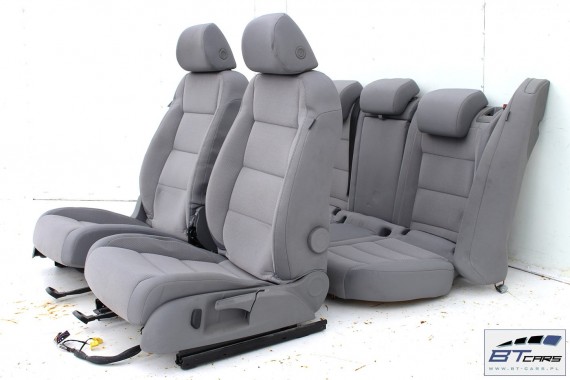 VW GOLF 5 V FOTELE KOMPLET FOTELI SIEDZEŃ TAPICERKA SIEDZENIA 1K welur kolor szary 1K0