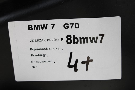 BMW 7 i7 G70 ZDERZAK PRZEDNI PRZÓD 475 Black Czarny 6620 5A24403 66205A24403 5111 9464046 9464046 51119883454 51119883164