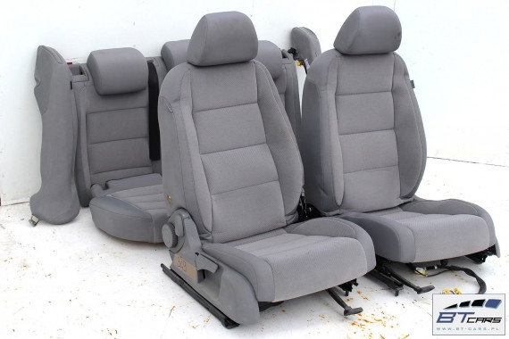 VW GOLF 5 V FOTELE KOMPLET FOTELI SIEDZEŃ TAPICERKA SIEDZENIA 1K welur kolor szary 1K0