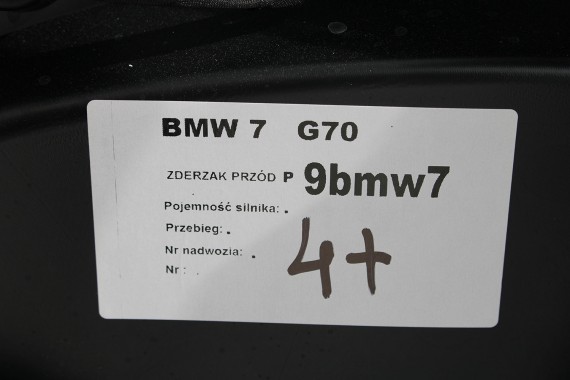 BMW 7 i7 G70 ZDERZAK PRZEDNI PRZÓD 475 Black-sapphire metallic Czarny M PAKIET 5111 9464046 15857711 5111 9883454 9464046 chrom