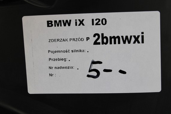 BMW iX i20 ZDERZAK PRZEDNI PRZÓD M pakiet Kolor: 475 Black-sapphire metallic Czarny 51117983621 7983621 M POWER 51119492524