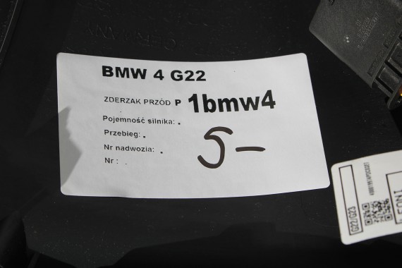 BMW 4 G22 G23 ZDERZAK PRZEDNI PRZÓD M pakiet Kolor: C4P Brooklyn grau metallic Szary 63178089525 63178089526 8076712 51118076712