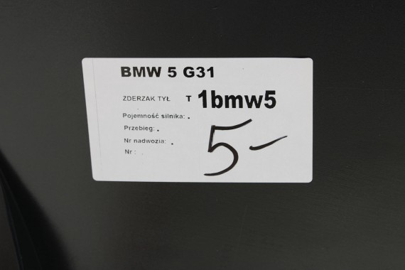 BMW 5 G31 KOMBI LCi ZDERZAK TYŁ TYLNY M pakiet 416 Kolor: Carbon-schwarz Czarny MSP 51128080630 M POWER 51128098694 M550