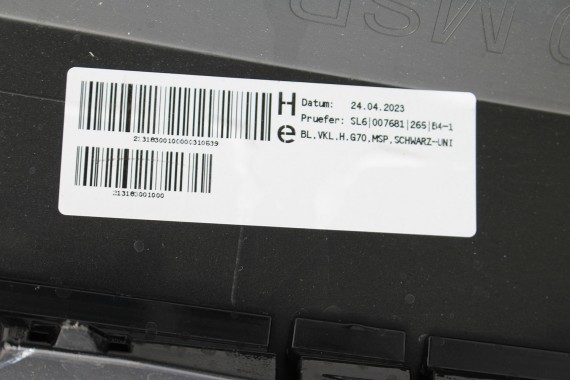 BMW 7 G70 ZDERZAK TYŁ TYLNY M pakiet 416 Kolor: Carbon-schwarz Czarny 51128081542 M POWER 66205A1A269 51128081511 5A74568