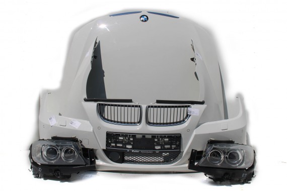 BMW 3 E90 E91 PRZÓD maska błotniki zderzak przedni błotnik lampa Xenon 300 Biały VE71 330 63116942743 200 kW 272 PS 63116942744