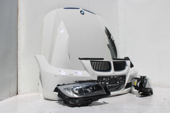 BMW 3 E90 E91 PRZÓD maska błotniki zderzak przedni błotnik lampa Xenon 300 Biały VE71 330 63116942743 200 kW 272 PS 63116942744