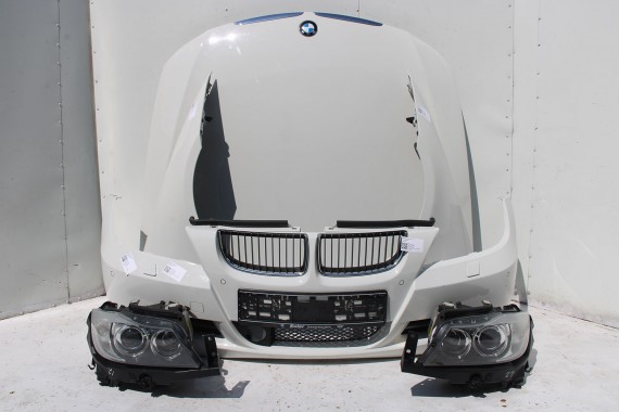 BMW 3 E90 E91 PRZÓD maska błotniki zderzak przedni błotnik lampa Xenon 300 Biały VE71 330 63116942743 200 kW 272 PS 63116942744