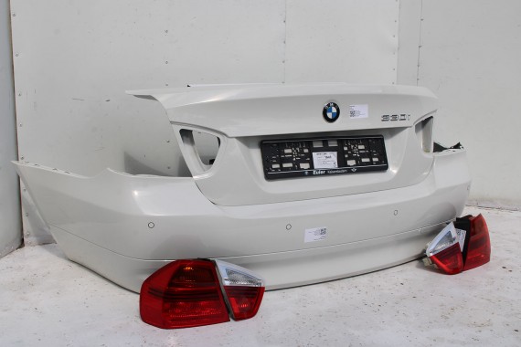 BMW 3 E90 TYŁ KLAPA BAGAŻNIKA +  zderzak tylny + LAMPY 300 Alpinweiss Biały SEDAN 6937457 6937458 6937459 6937460