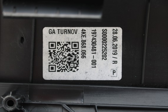 AUDI E TRON FOTELE KOMPLET FOTELI siedzeń siedzenia tapicerka ETRON 4KE kolor brąz