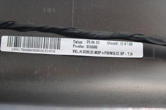 BMW 5 M5 F90 LCi ZDERZAK TYŁ TYLNY M pakiet C5E Alvitgrau Metallic 51128080630 M POWER