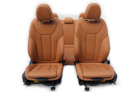 BMW 3 G20 FOTELE KOMPLET FOTELI siedzeń siedzenia tapicerka KHKC Sensatec perforiert/cognac erweitert + boczki + podłokietnik