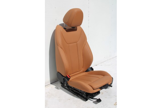 BMW 3 G20 FOTELE KOMPLET FOTELI siedzeń siedzenia tapicerka KHKC Sensatec perforiert/cognac erweitert + boczki + podłokietnik