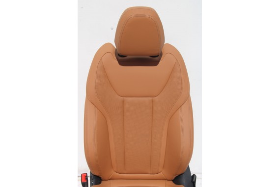 BMW 3 G20 FOTELE KOMPLET FOTELI siedzeń siedzenia tapicerka KHKC Sensatec perforiert/cognac erweitert + boczki + podłokietnik