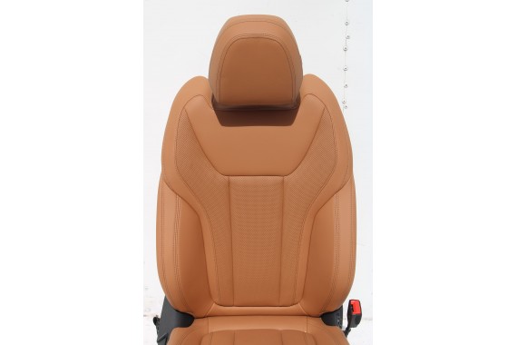 BMW 3 G20 FOTELE KOMPLET FOTELI siedzeń siedzenia tapicerka KHKC Sensatec perforiert/cognac erweitert + boczki + podłokietnik
