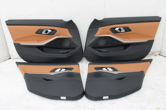 BMW 3 G20 FOTELE KOMPLET FOTELI siedzeń siedzenia tapicerka KHKC Sensatec perforiert/cognac erweitert + boczki + podłokietnik