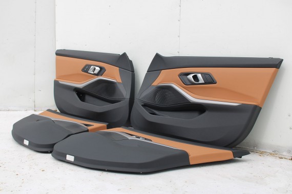 BMW 3 G20 FOTELE KOMPLET FOTELI siedzeń siedzenia tapicerka KHKC Sensatec perforiert/cognac erweitert + boczki + podłokietnik