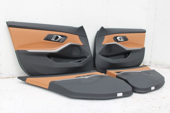 BMW 3 G20 FOTELE KOMPLET FOTELI siedzeń siedzenia tapicerka KHKC Sensatec perforiert/cognac erweitert + boczki + podłokietnik