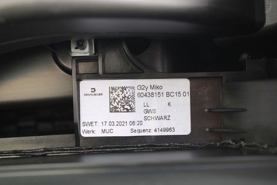 BMW 3 G20 FOTELE KOMPLET FOTELI siedzeń siedzenia tapicerka KHKC Sensatec perforiert/cognac erweitert + boczki + podłokietnik