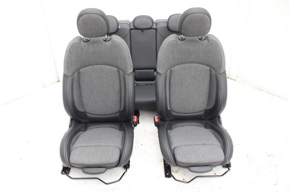 MINI COUNTRYMAN F60 FOTELE KOMPLET FOTELI siedzeń siedzenia tapicerka +boczki drzwiowe KDE1 Stoff/Leatherette Pearl/carbon-black