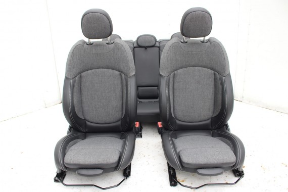 MINI COUNTRYMAN F60 FOTELE KOMPLET FOTELI siedzeń siedzenia tapicerka +boczki drzwiowe KDE1 Stoff/Leatherette Pearl/carbon-black