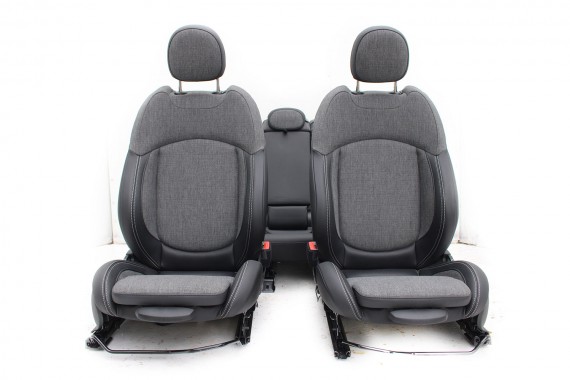 MINI COUNTRYMAN F60 FOTELE KOMPLET FOTELI siedzeń siedzenia tapicerka +boczki drzwiowe KDE1 Stoff/Leatherette Pearl/carbon-black
