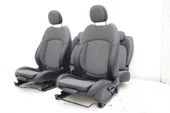 MINI COUNTRYMAN F60 FOTELE KOMPLET FOTELI siedzeń siedzenia tapicerka +boczki drzwiowe KDE1 Stoff/Leatherette Pearl/carbon-black