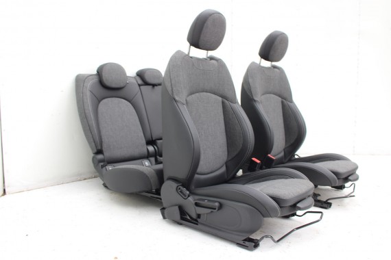 MINI COUNTRYMAN F60 FOTELE KOMPLET FOTELI siedzeń siedzenia tapicerka +boczki drzwiowe KDE1 Stoff/Leatherette Pearl/carbon-black