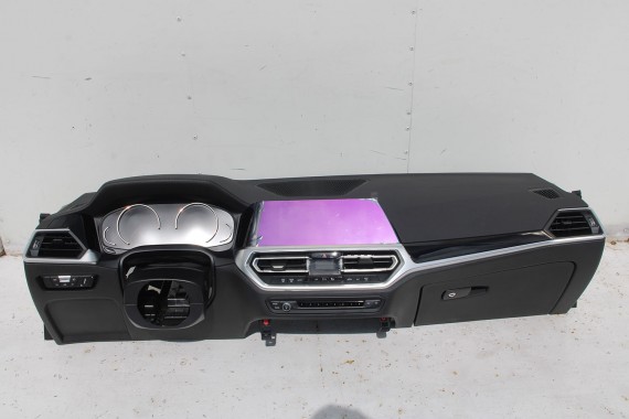 BMW 3 G20 G21 KONSOLA PULPIT DESKA ROZDZIELCZA KOKPIT PULPIT M3 G80 G81 4 M4 G22 G23 G26 G82 G83 skóra BMW 3 G20 G21 KONSOLA