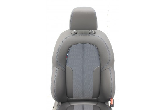 BMW X2 F39 FOTELE KOMPLET FOTELI siedzeń siedzenia tapicerka M PAKIET HKSW Stoff Micro Hexagon Sensatec schwarz +boczki drzwiowe