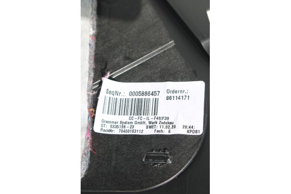 BMW X2 F39 FOTELE KOMPLET FOTELI siedzeń siedzenia tapicerka M PAKIET HKSW Stoff Micro Hexagon Sensatec schwarz +boczki drzwiowe