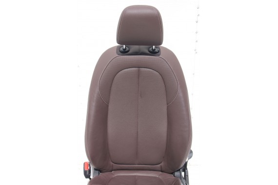BMW X1 F48 FOTELE KOMPLET FOTELI siedzeń siedzenia tapicerka PDMZ Leder Dakota perforiert/mocca + boczki drzwiowe + podłokietnik