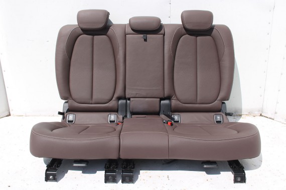BMW X1 F48 FOTELE KOMPLET FOTELI siedzeń siedzenia tapicerka PDMZ Leder Dakota perforiert/mocca + boczki drzwiowe + podłokietnik