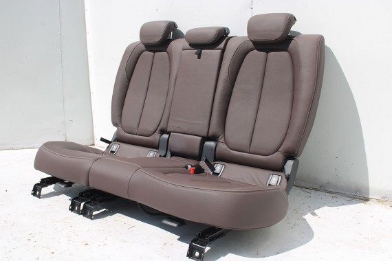 BMW X1 F48 FOTELE KOMPLET FOTELI siedzeń siedzenia tapicerka PDMZ Leder Dakota perforiert/mocca + boczki drzwiowe + podłokietnik