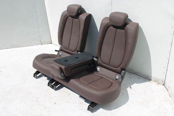 BMW X1 F48 FOTELE KOMPLET FOTELI siedzeń siedzenia tapicerka PDMZ Leder Dakota perforiert/mocca + boczki drzwiowe + podłokietnik