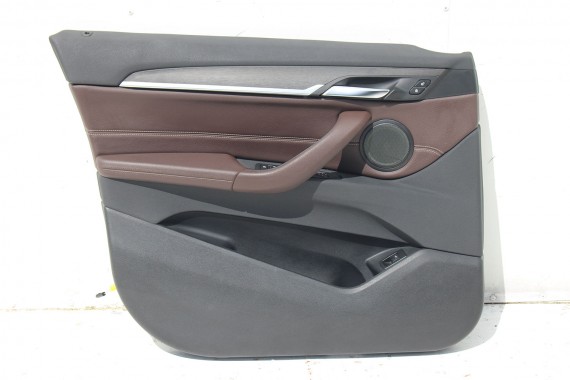 BMW X1 F48 FOTELE KOMPLET FOTELI siedzeń siedzenia tapicerka PDMZ Leder Dakota perforiert/mocca + boczki drzwiowe + podłokietnik
