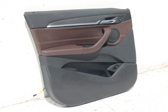 BMW X1 F48 FOTELE KOMPLET FOTELI siedzeń siedzenia tapicerka PDMZ Leder Dakota perforiert/mocca + boczki drzwiowe + podłokietnik