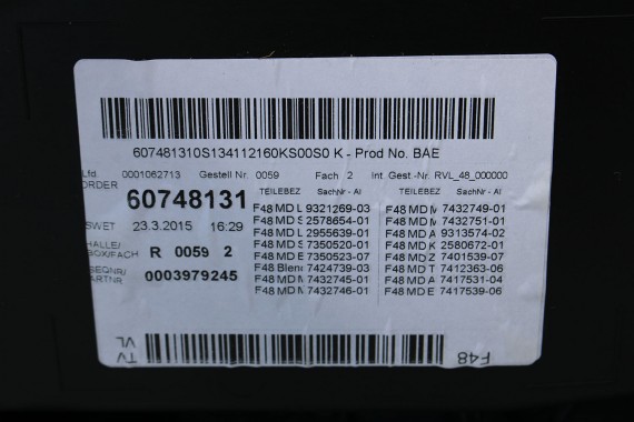 BMW X1 F48 FOTELE KOMPLET FOTELI siedzeń siedzenia tapicerka PDMZ Leder Dakota perforiert/mocca + boczki drzwiowe + podłokietnik